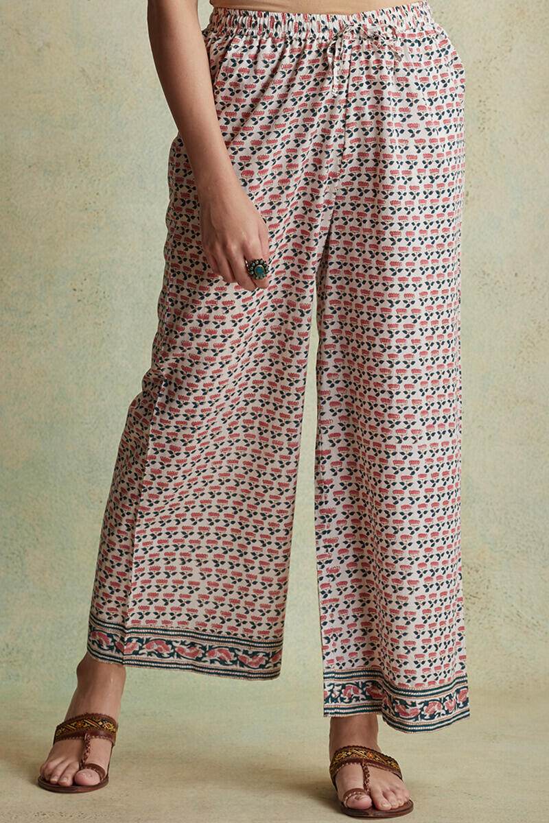 Sanganeri Block Printed Cotton Farsi Pants