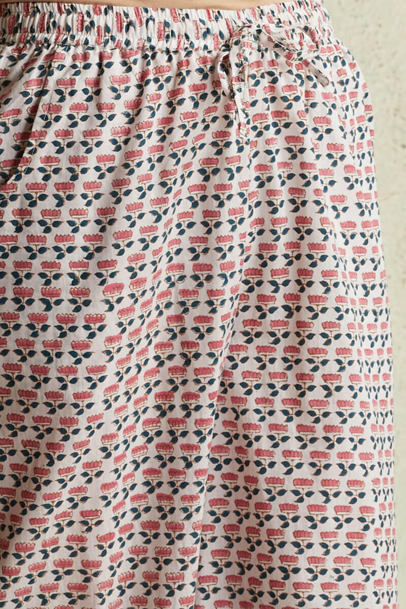 Sanganeri Block Printed Cotton Farsi Pants