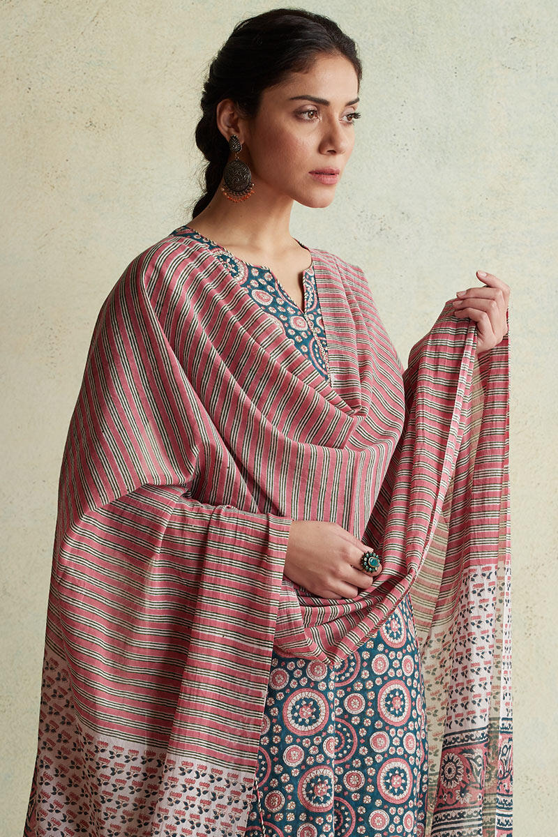 Sanganeri Block Printed Straight Cotton Kurta