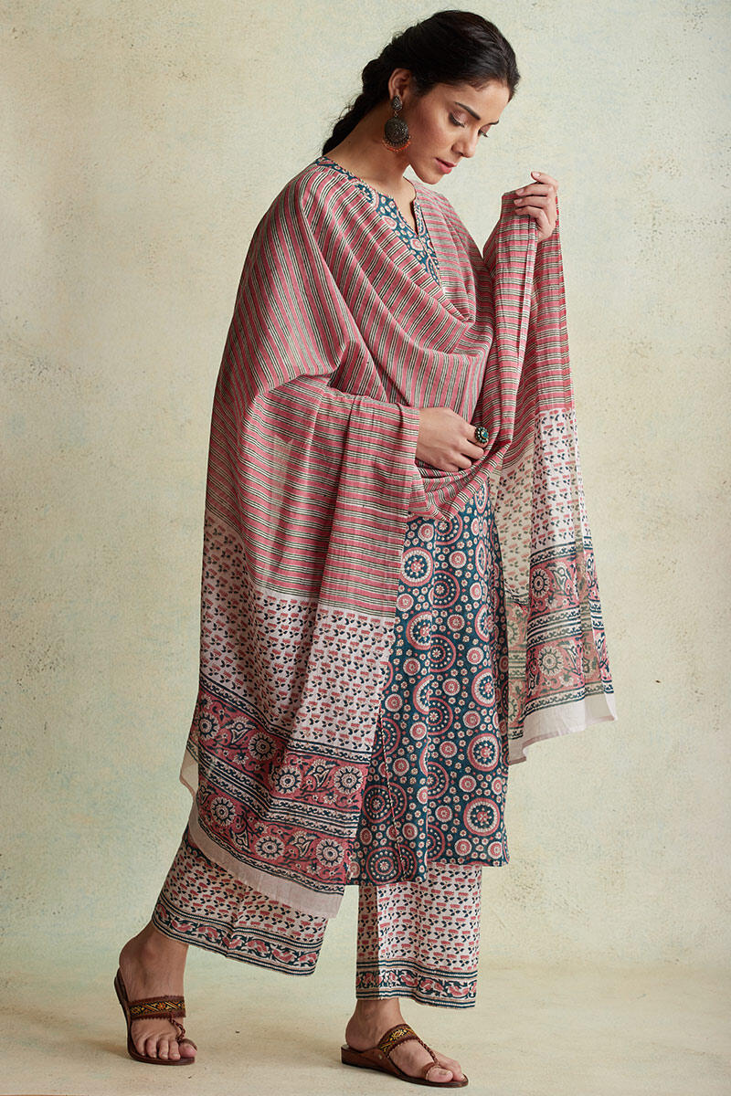 Sanganeri Block Printed Straight Cotton Kurta