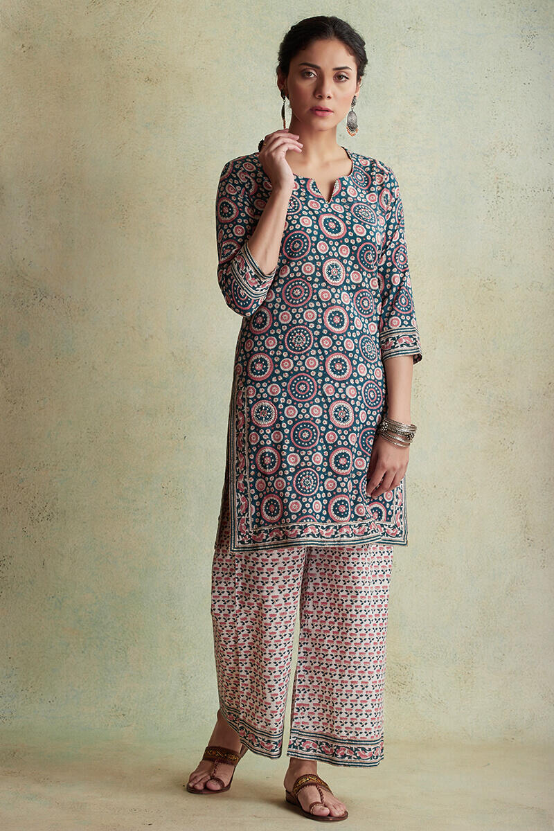 Sanganeri Block Printed Straight Cotton Kurta