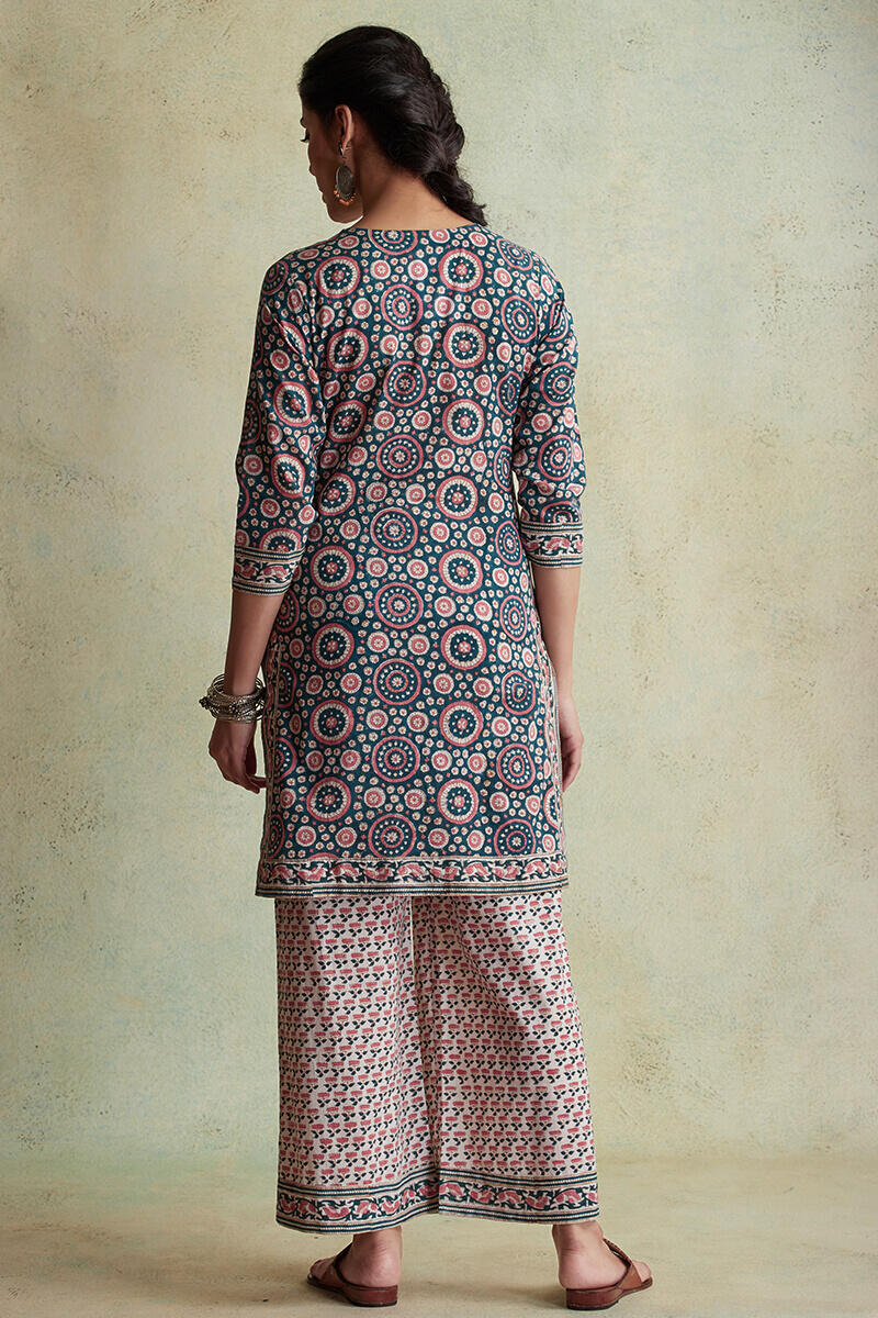 Sanganeri Block Printed Straight Cotton Kurta
