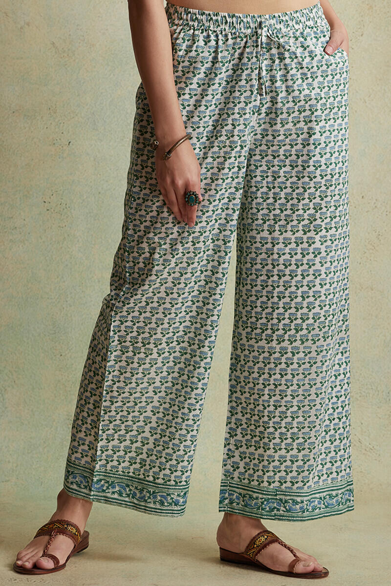 Sanganeri Block Printed Cotton Farsi Pants