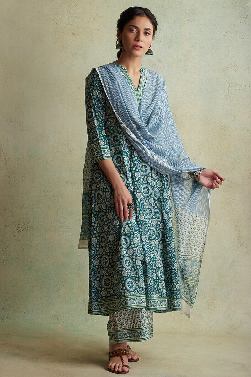 Sanganeri Block Printed Cotton Farsi Pants