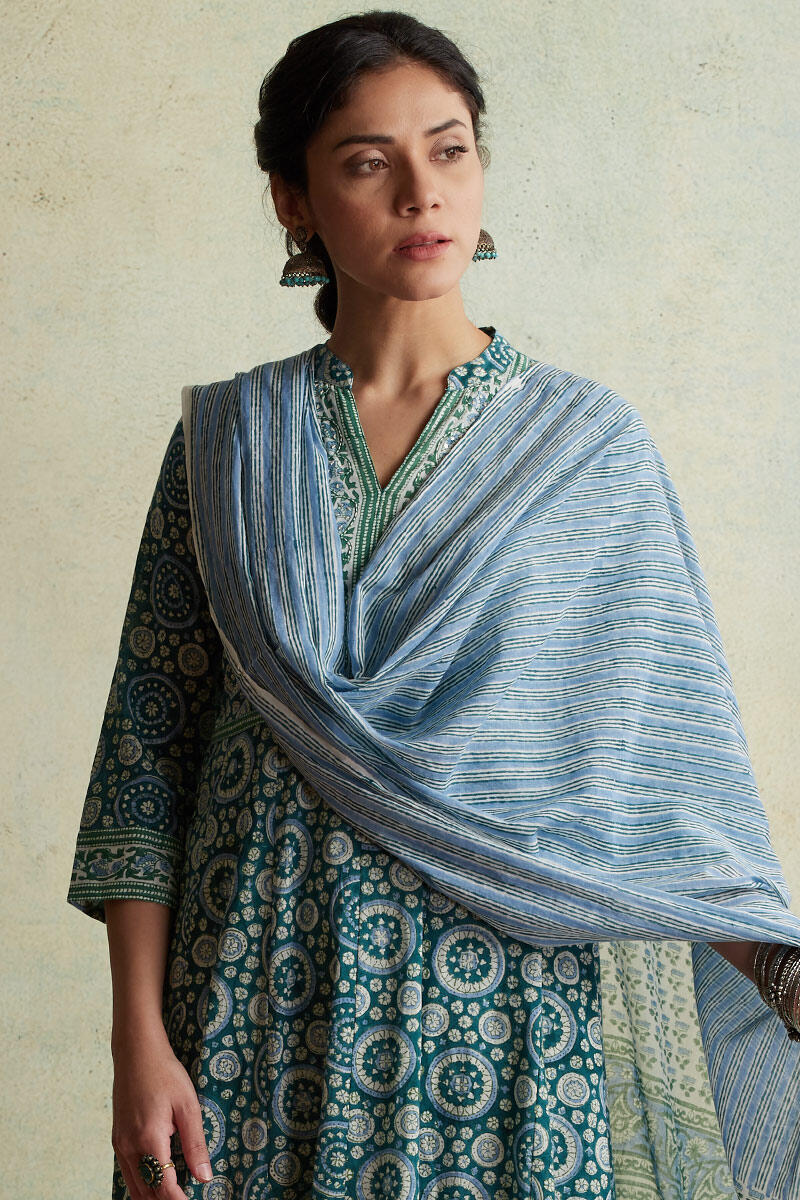 Sanganeri Block Printed Anarkali Cotton Kurta