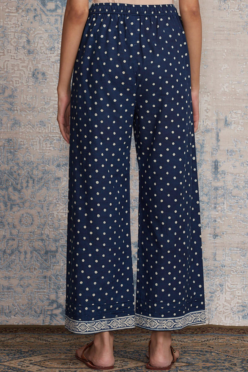 Indigo Block Printed Cotton Farsi