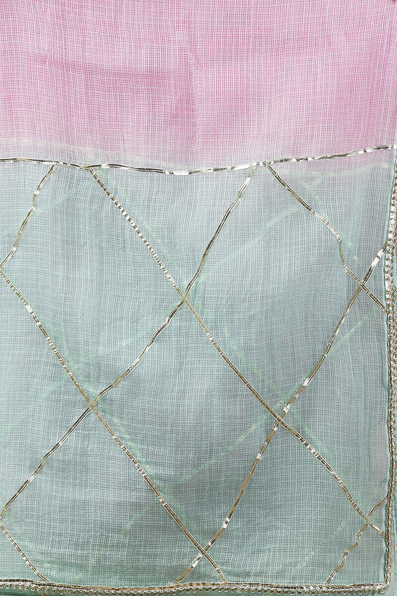 Purple Handcrafted Kota Dupatta