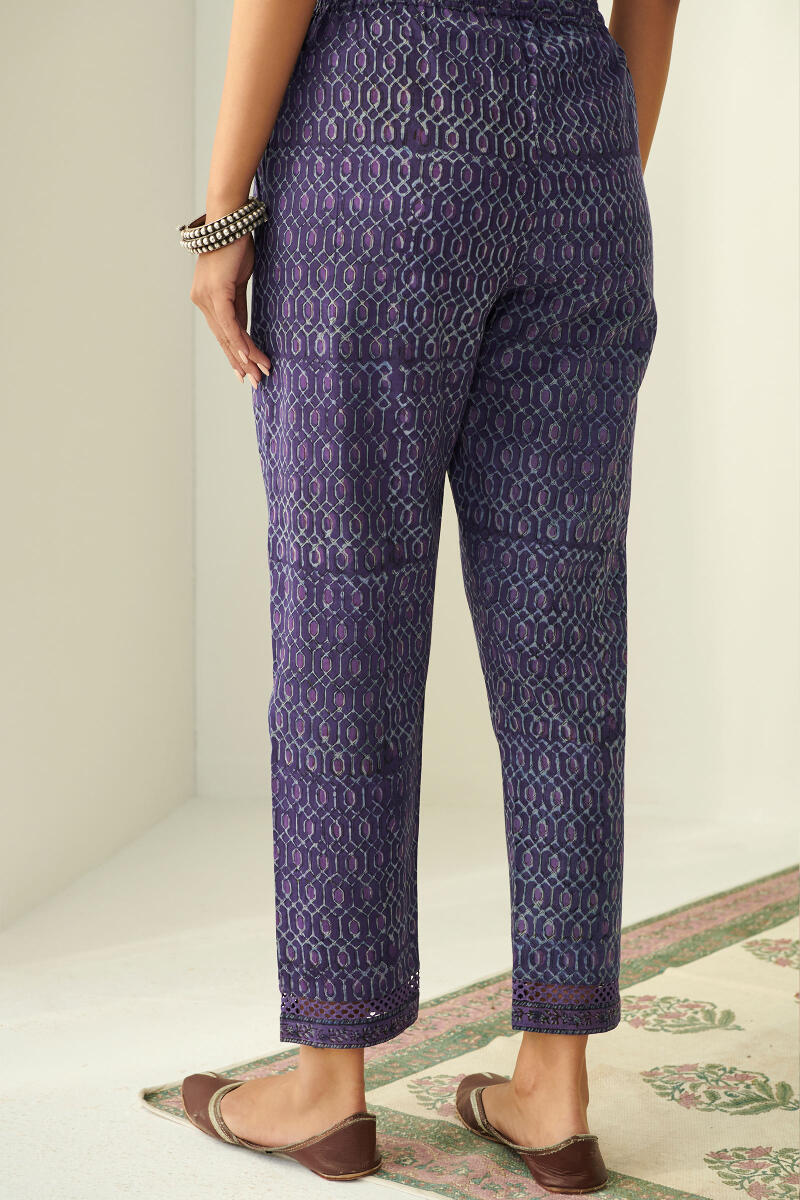 Akola Hand Block Printed Cotton Narrow Pants