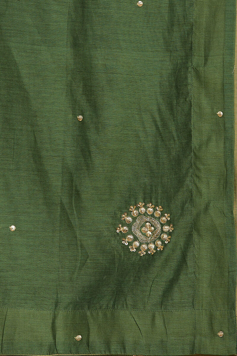 Green Handcrafted Cotton Dupatta