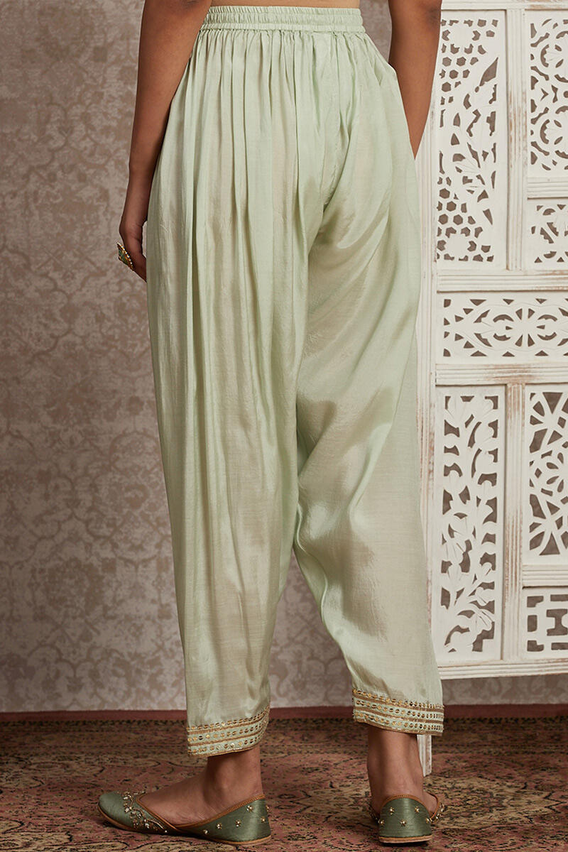 Green Handcrafted Modal Salwar