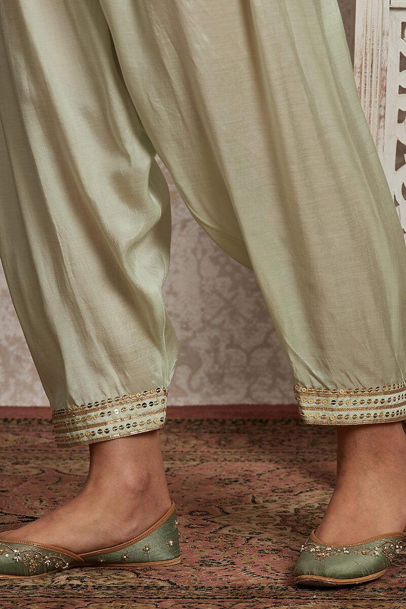 Green Handcrafted Modal Salwar
