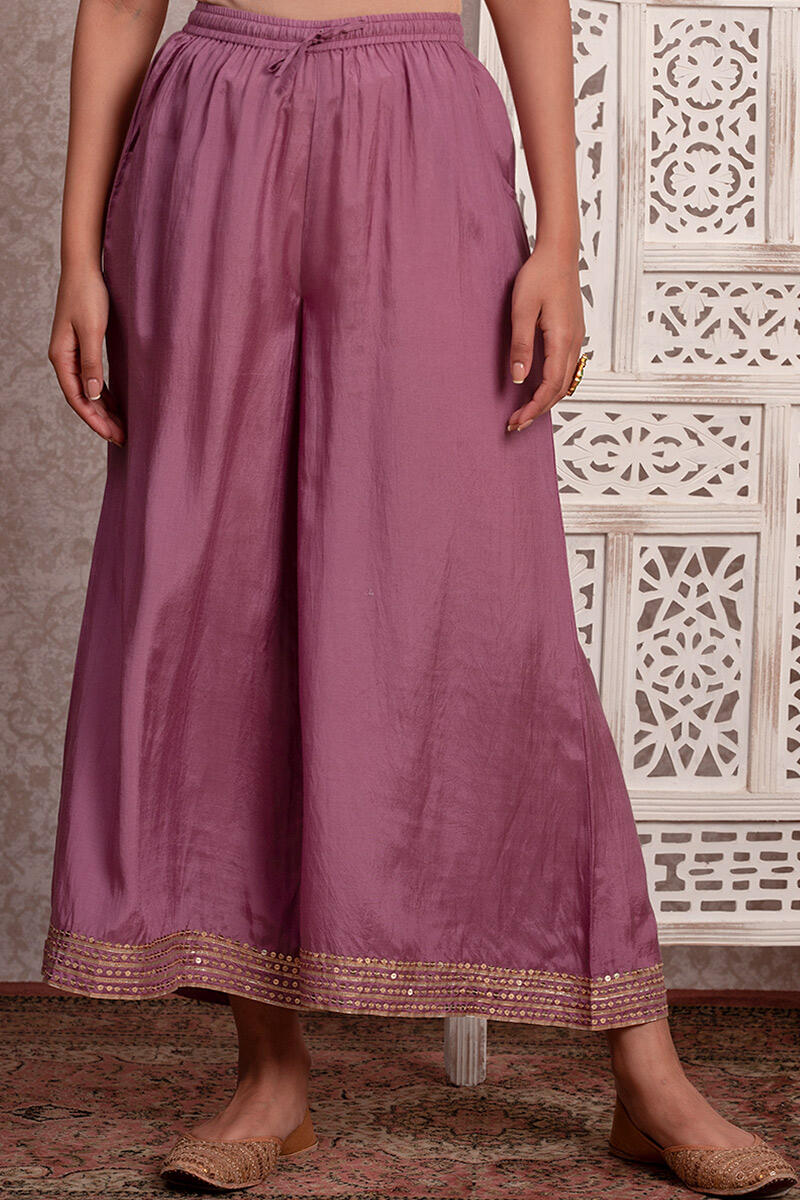 Purple Handcrafted Modal Palazzo