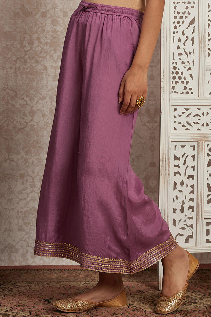 Purple Handcrafted Modal Palazzo