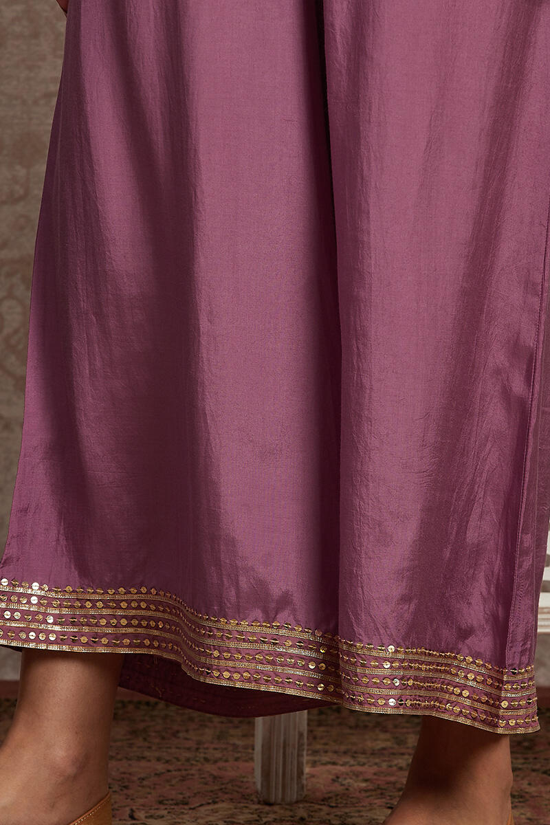 Purple Handcrafted Modal Palazzo