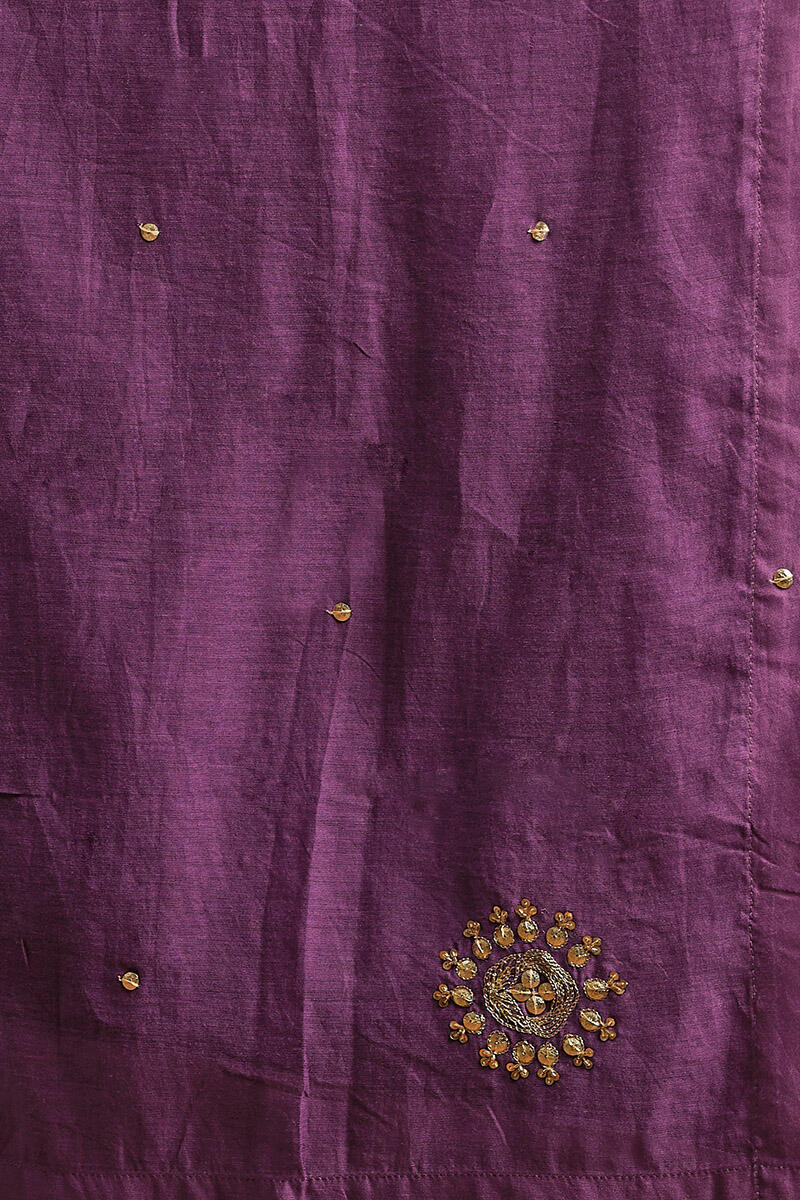 Purple Handcrafted Cotton Dupatta