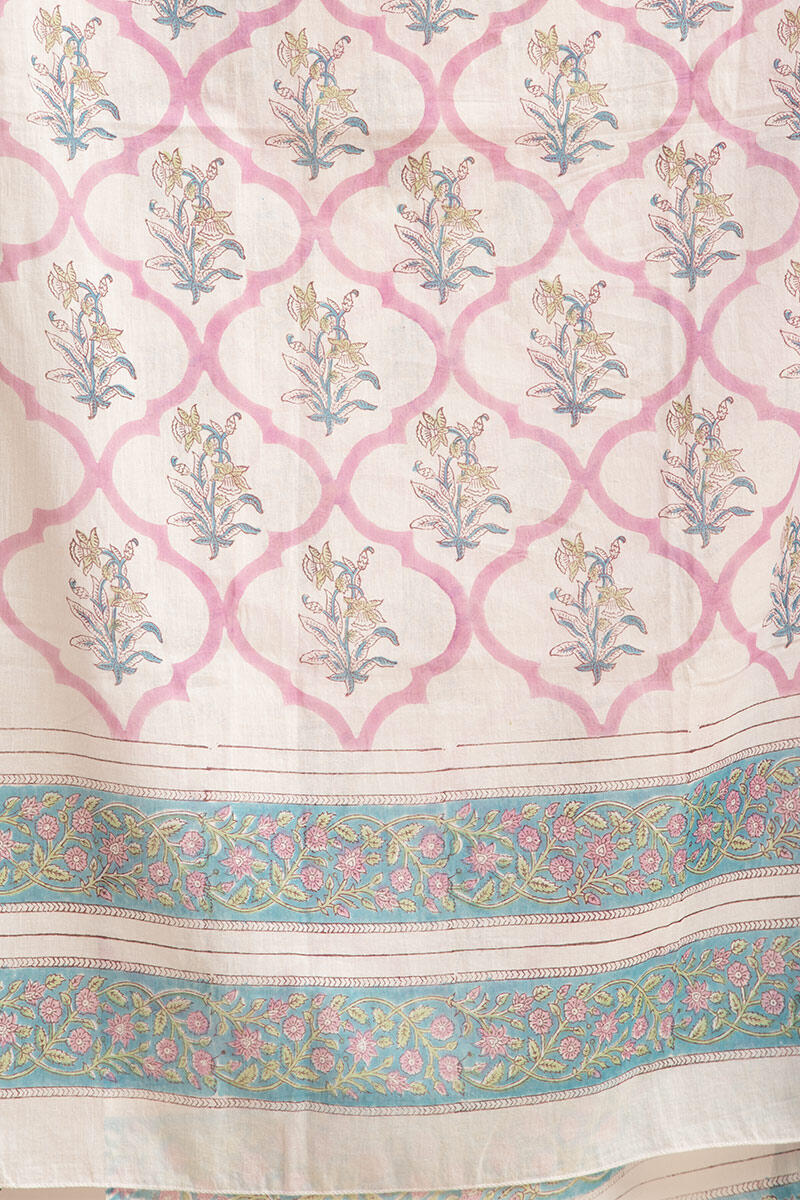 Sanganeri Block Printed Cotton Dupatta