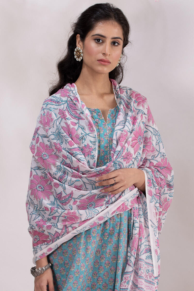 Sanganeri Block Printed Straight Cotton Kurta