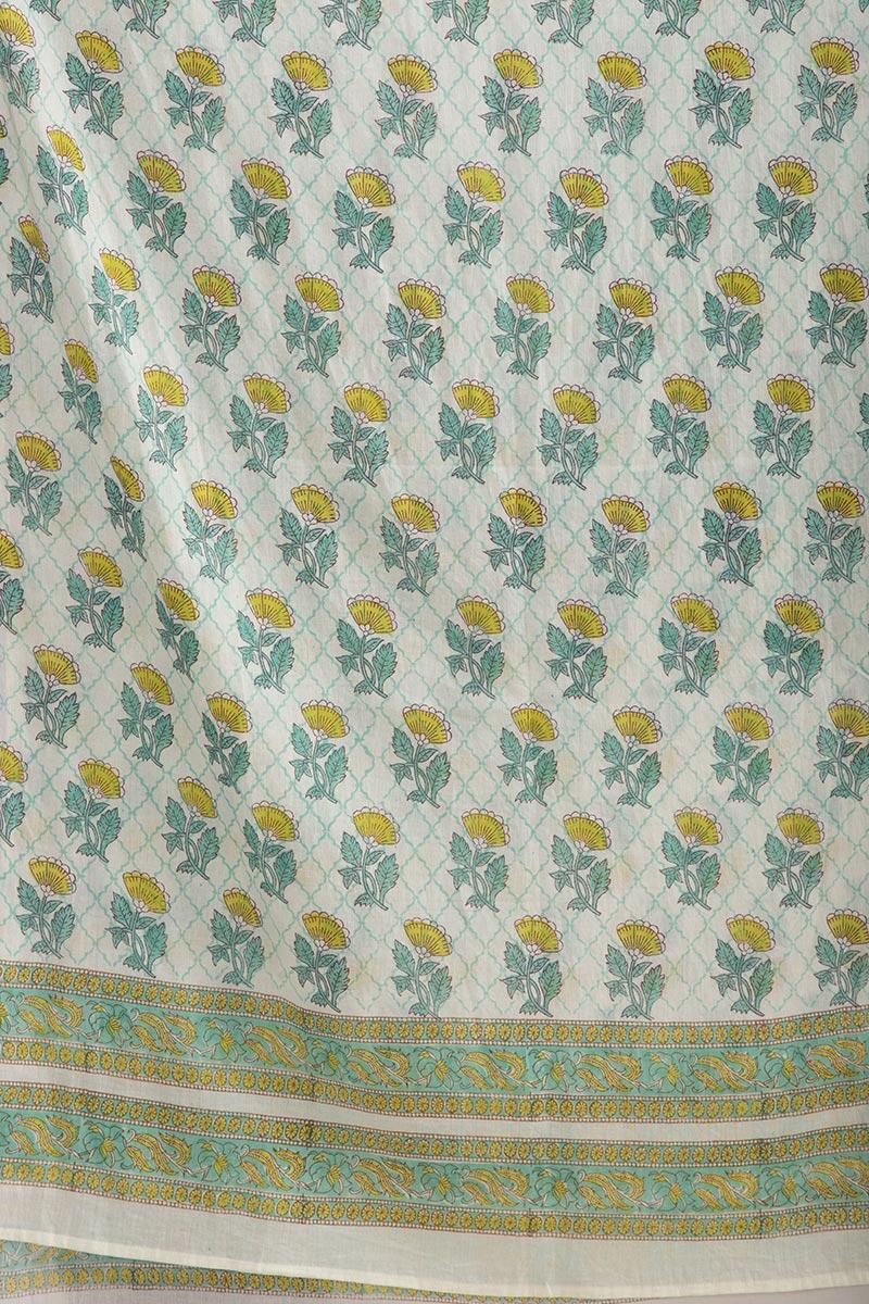 Sanganeri Block Printed Cotton Dupatta