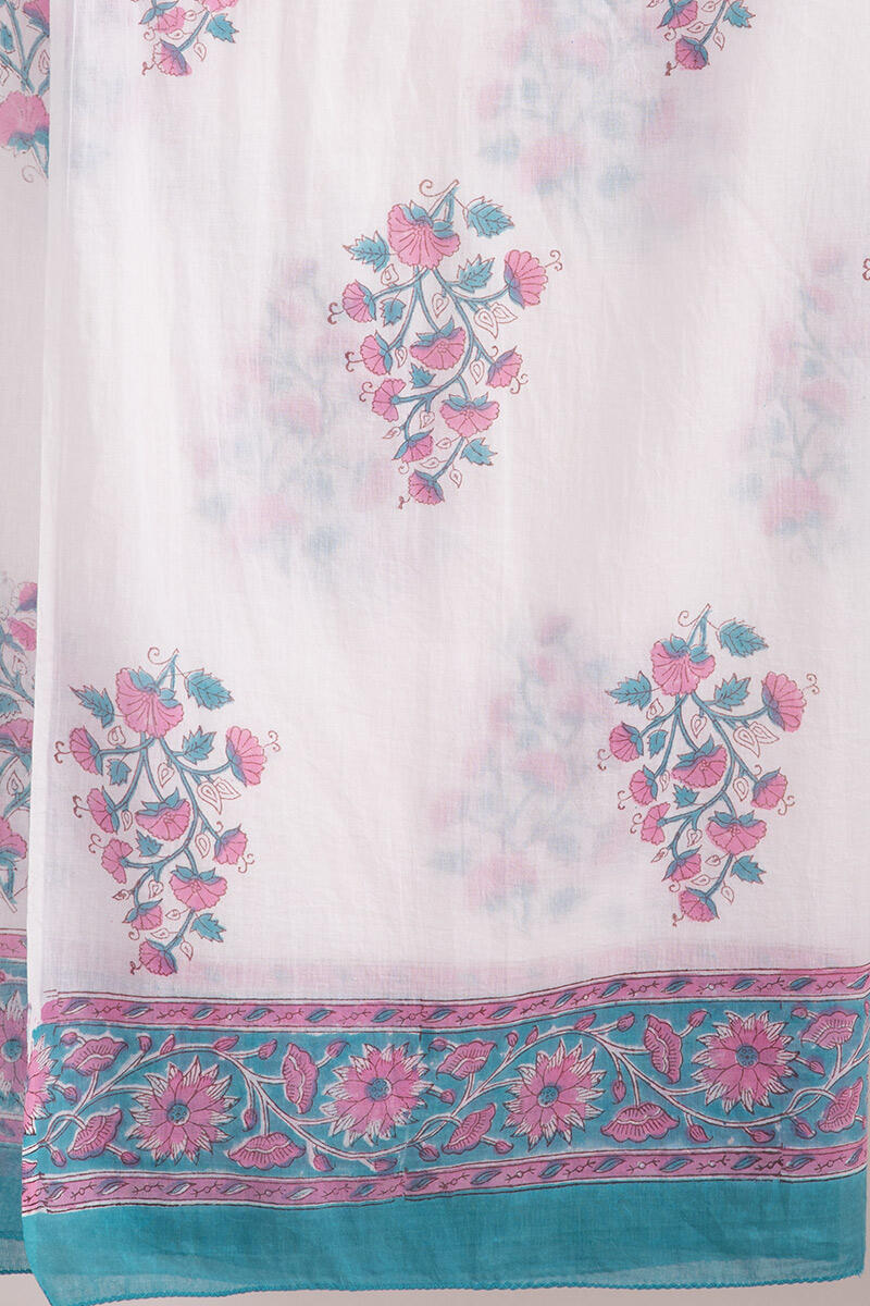 Sanganeri Block Printed Cotton Dupatta