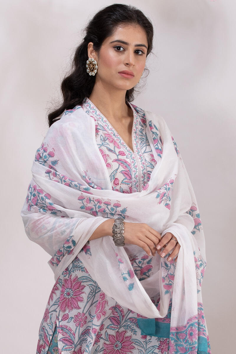 Sanganeri Block Printed Straight Cotton Kurta