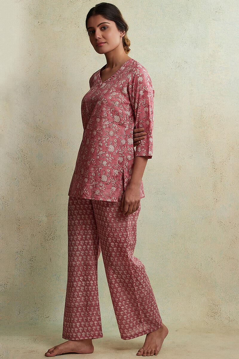 Sanganeri Block Printed Cotton Nightsuit