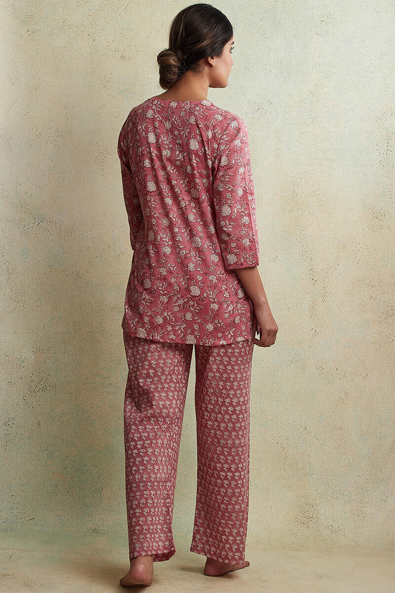 Sanganeri Block Printed Cotton Nightsuit