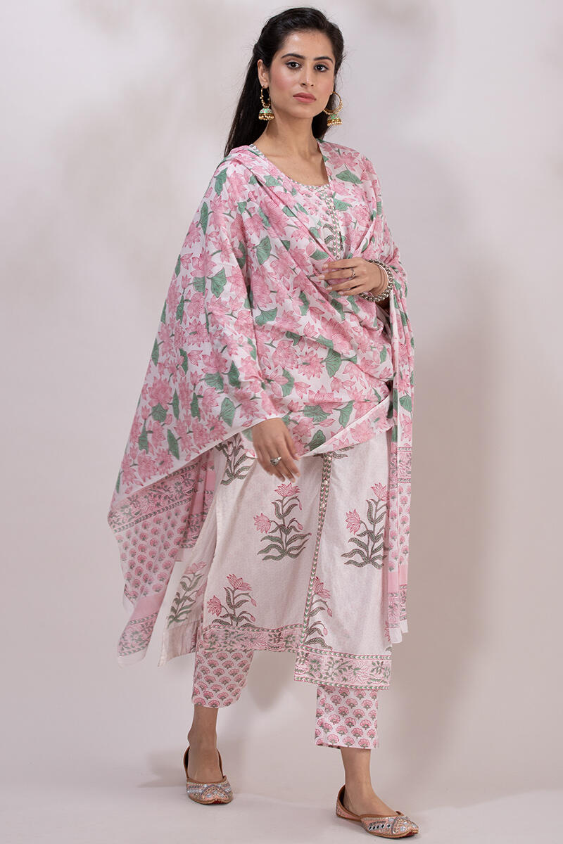 Sanganeri Block Printed Cotton Dupatta