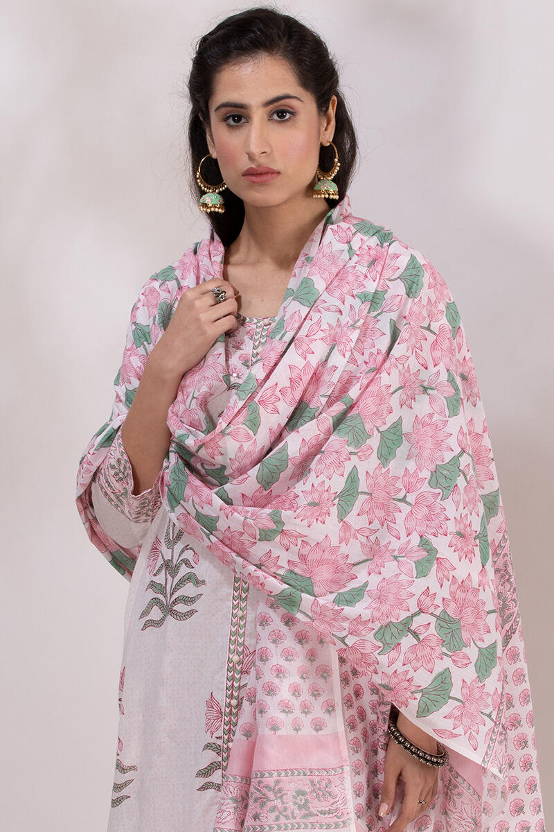 Sanganeri Block Printed Straight Cotton Kurta