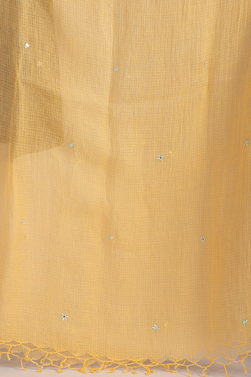 Yellow Handcrafted Kota Dupatta