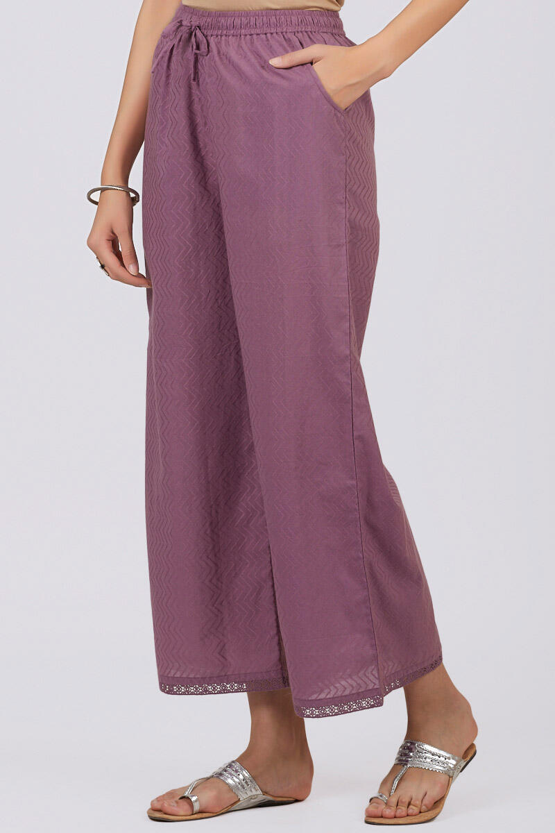 Purple Handcrafted Cotton Farsi Pants