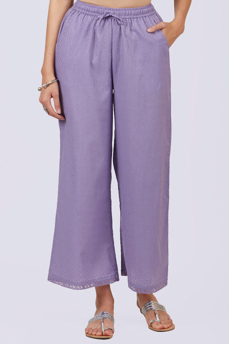 Purple Handcrafted Cotton Farsi Pants