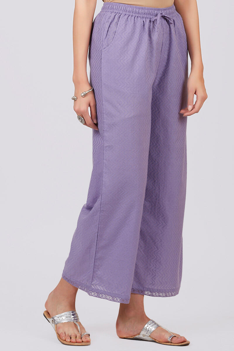 Purple Handcrafted Cotton Farsi Pants