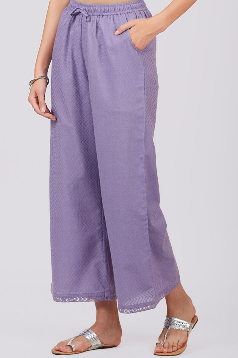 Purple Handcrafted Cotton Farsi Pants