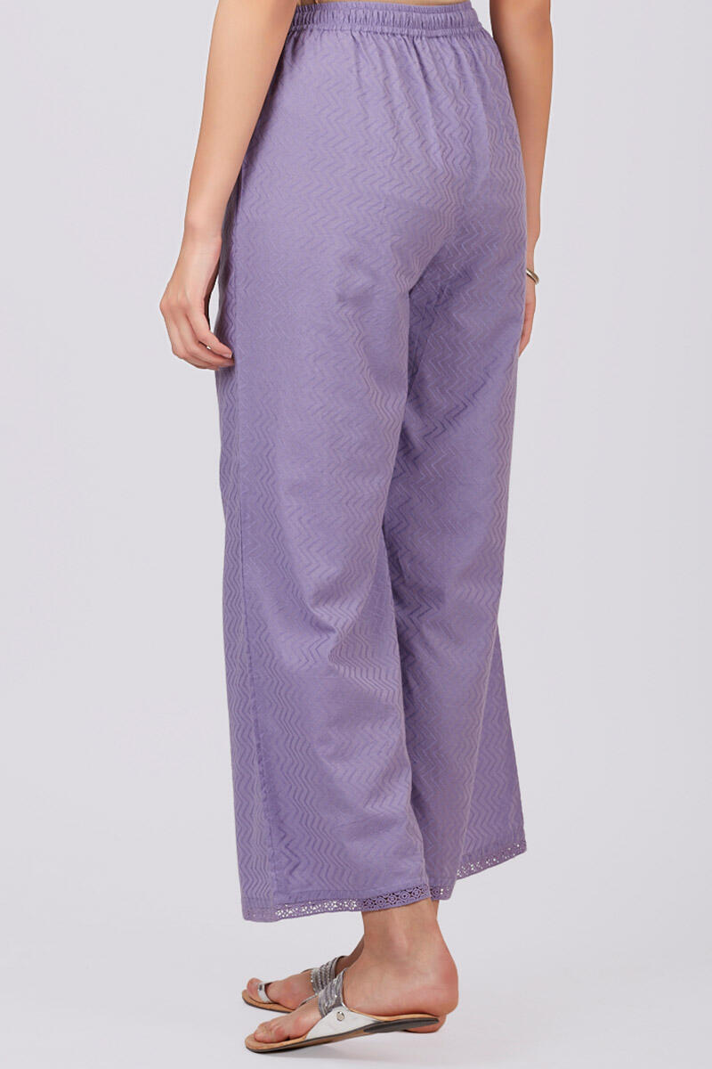 Purple Handcrafted Cotton Farsi Pants