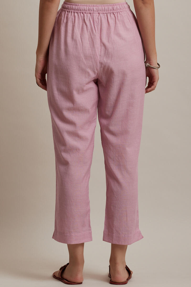 Pink Handcrafted Cotton Pants