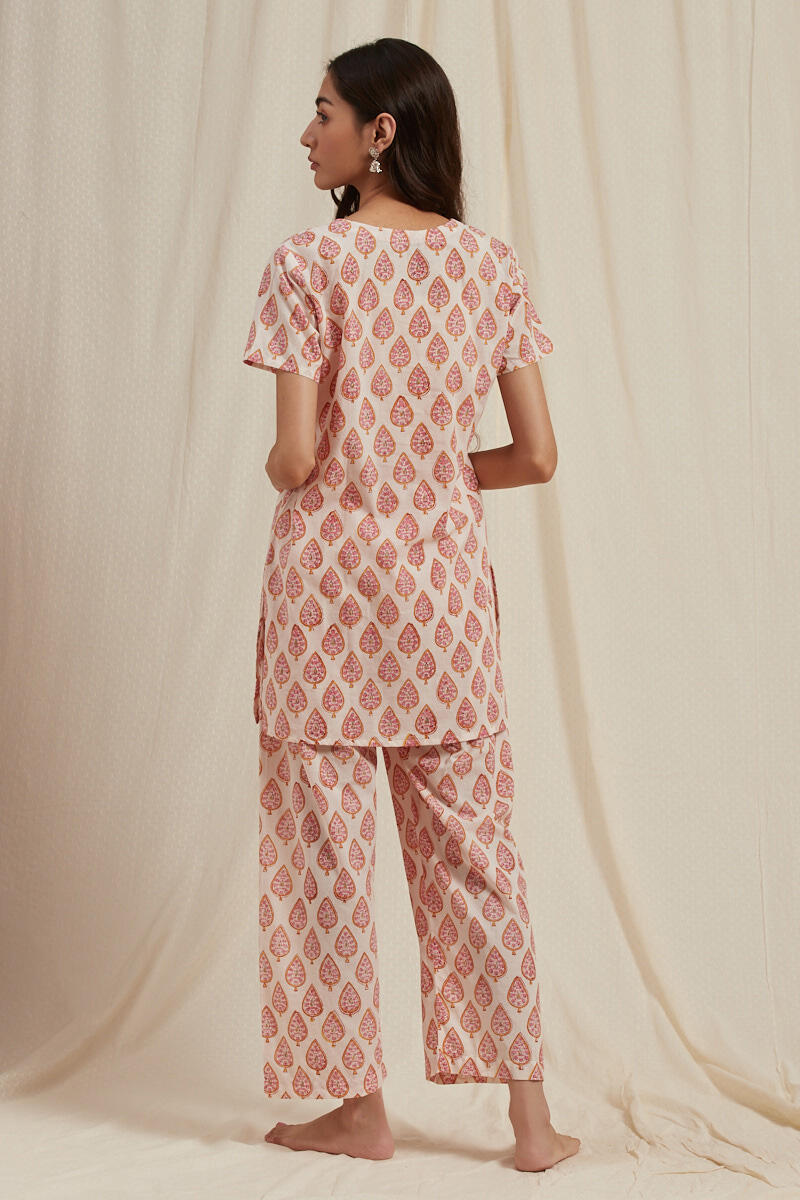 Off-White Cotton Pyjama Set