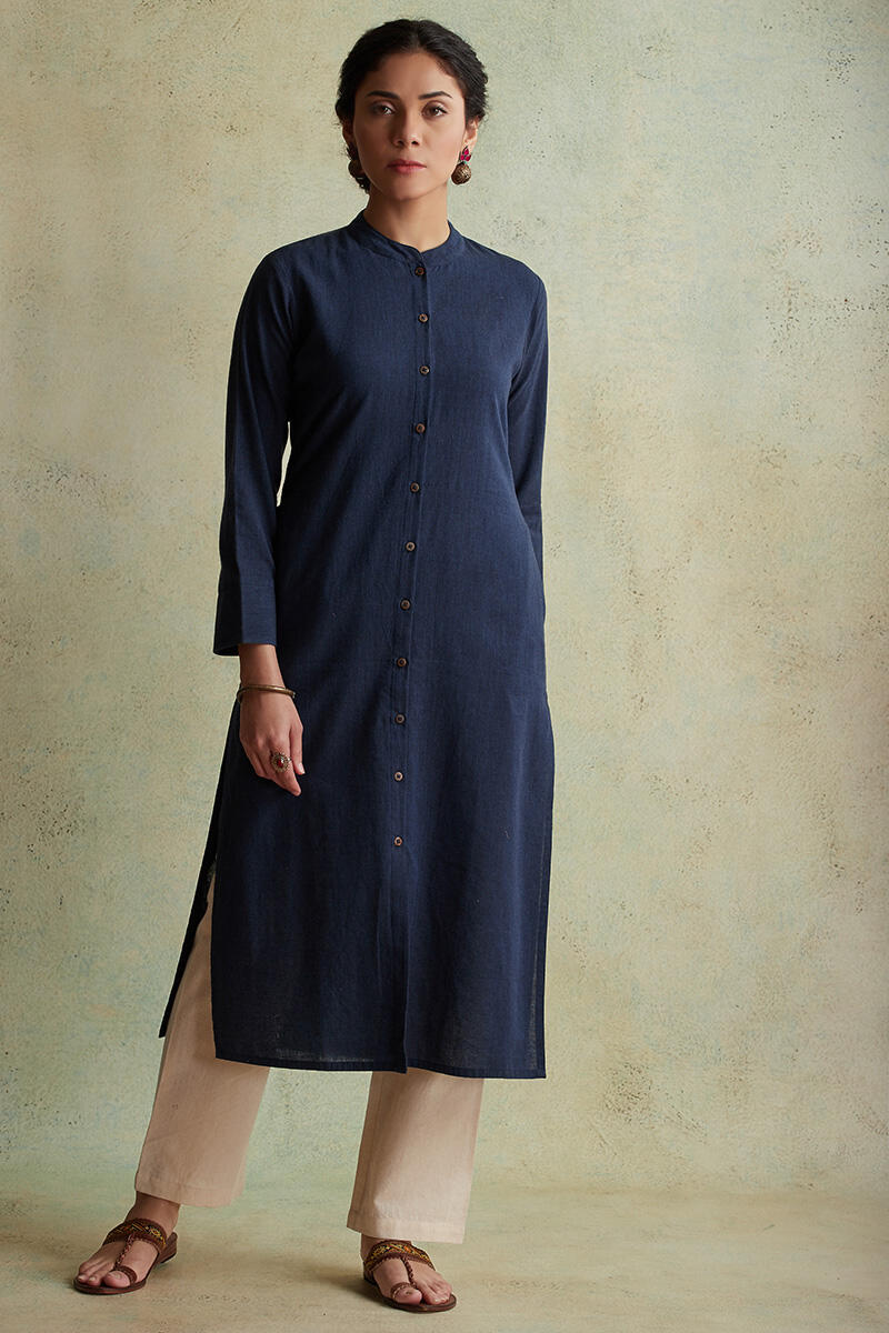 Beige Handloom Cotton Pants
