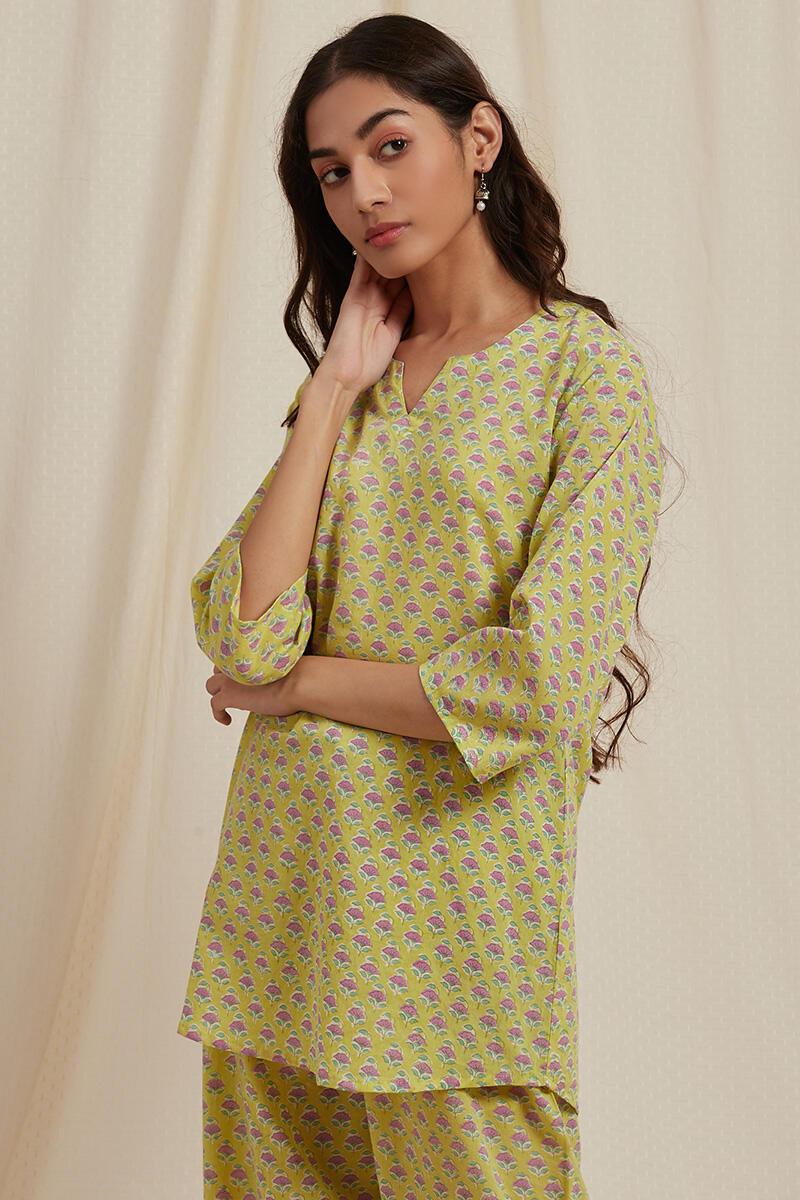 Yellow Cotton Pyjama Set