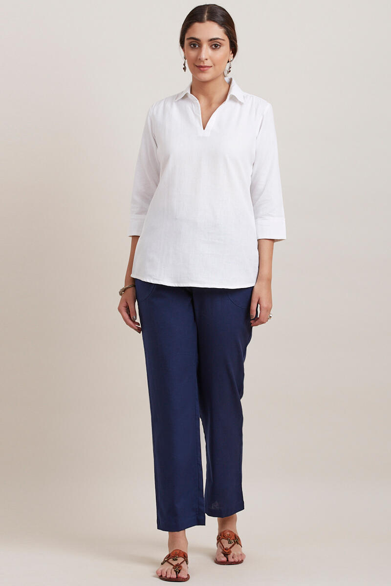 White Handcrafted Cotton Top