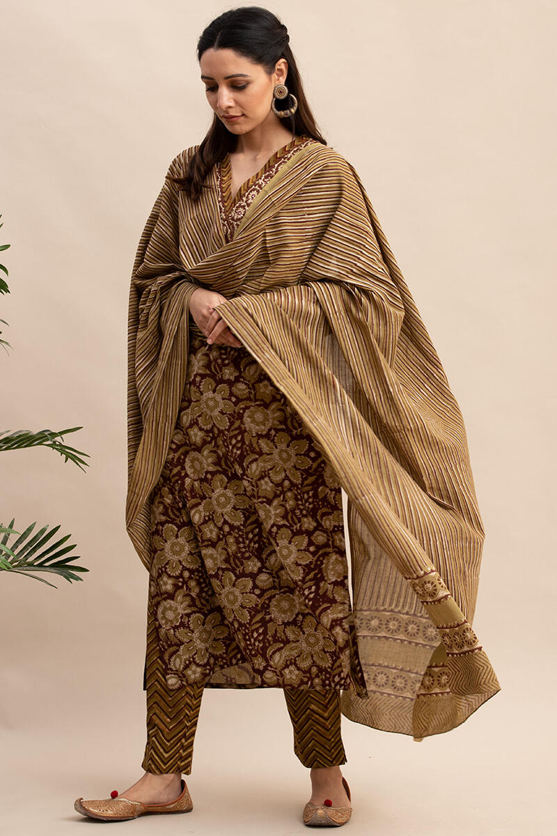 Bagru Block Printed Straight Cotton Kurta