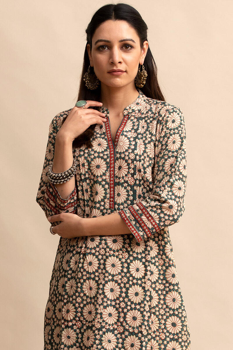 Bagru Block Printed Straight Cotton Kurta
