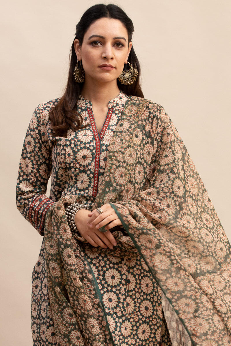 Bagru Block Printed Straight Cotton Kurta