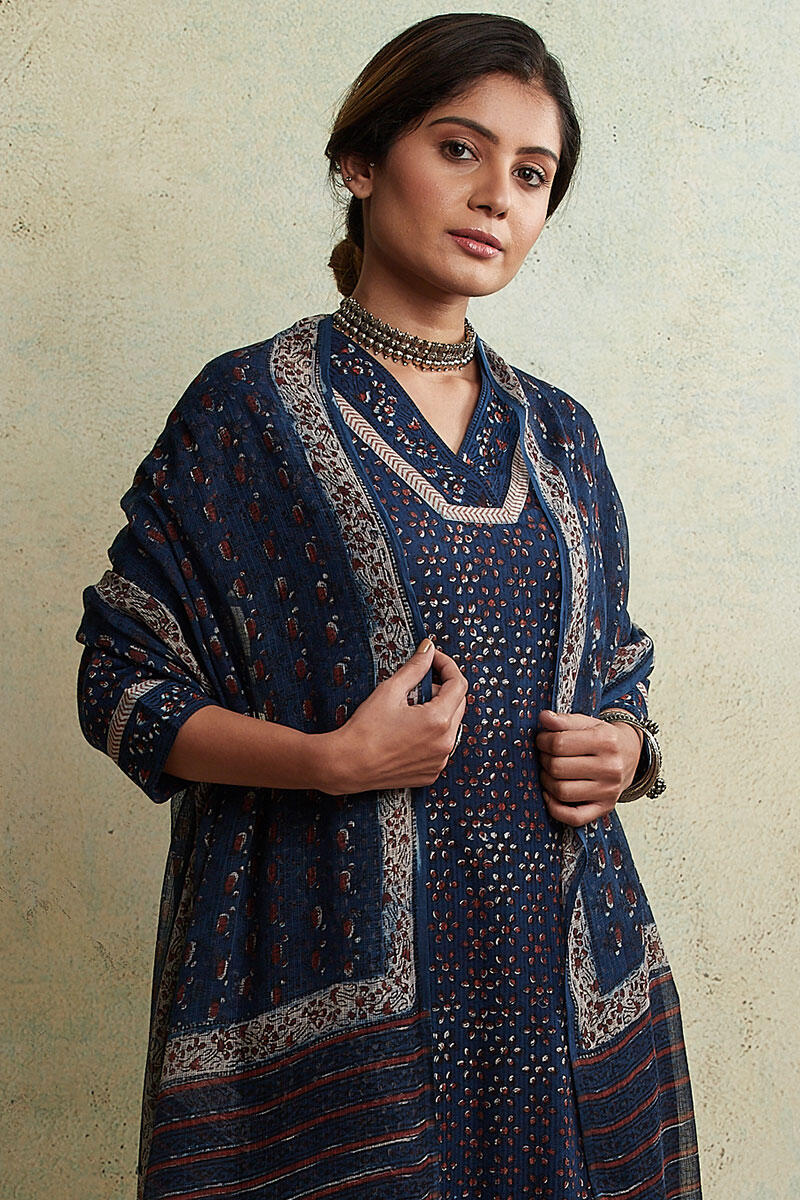 Sanganeri Block Printed Straight Cotton Kurta