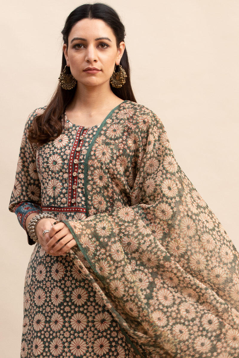 Bagru Block Printed Straight Cotton Kurta