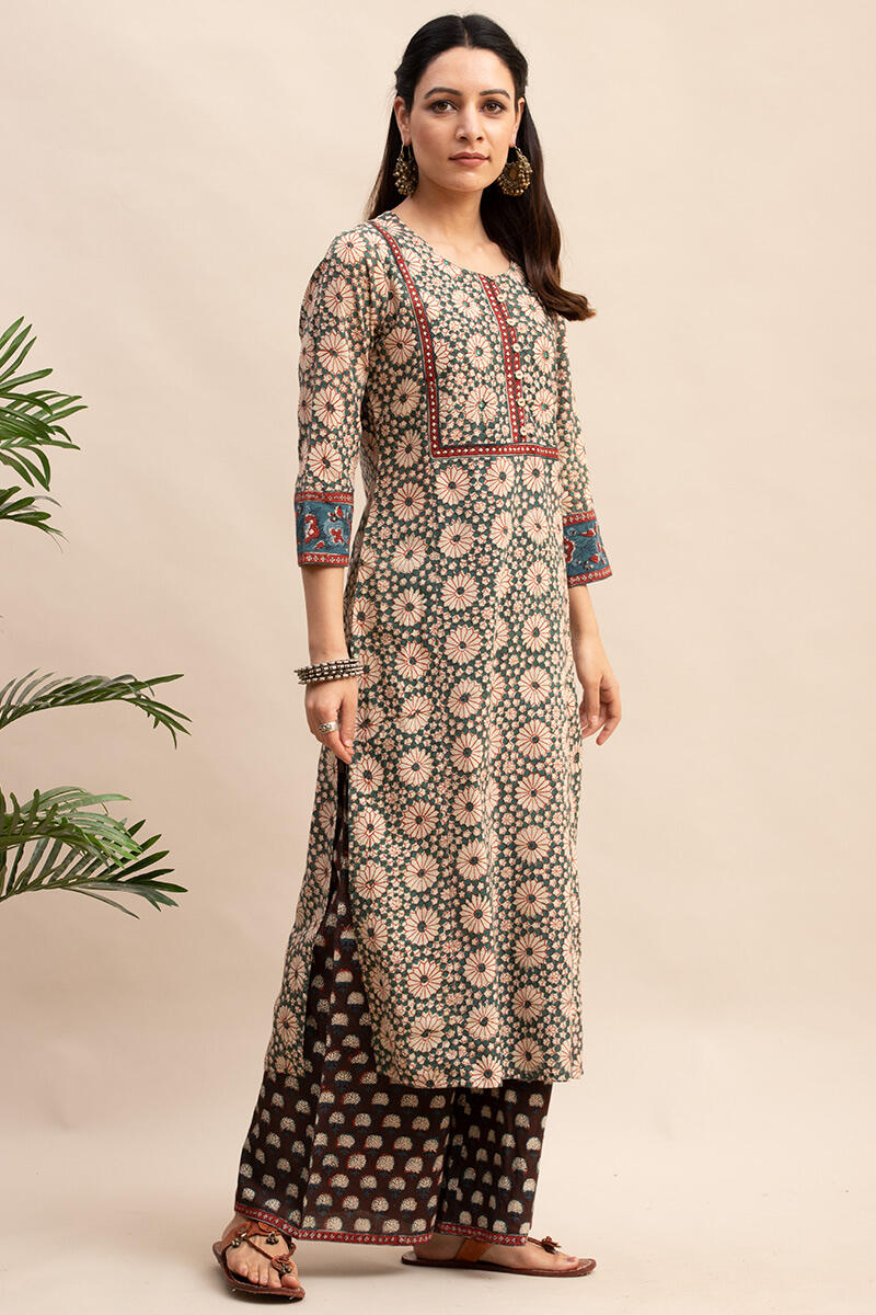 Bagru Block Printed Straight Cotton Kurta