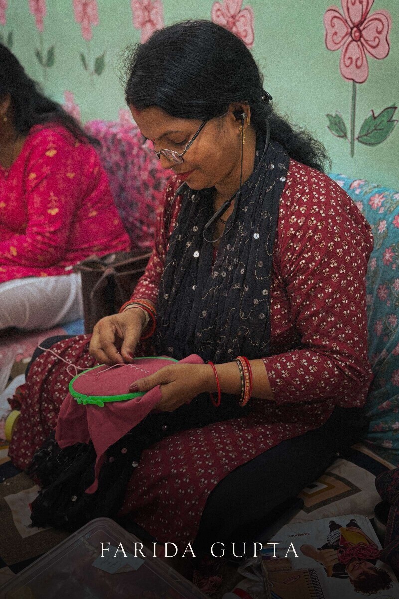 Red Handcrafted Straight Gauze Slub Kurta