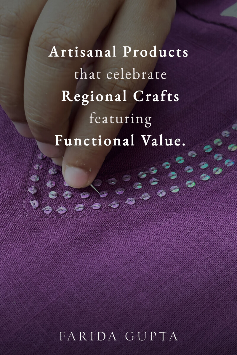 Purple Handcrafted Straight Gauze Slub Kurta