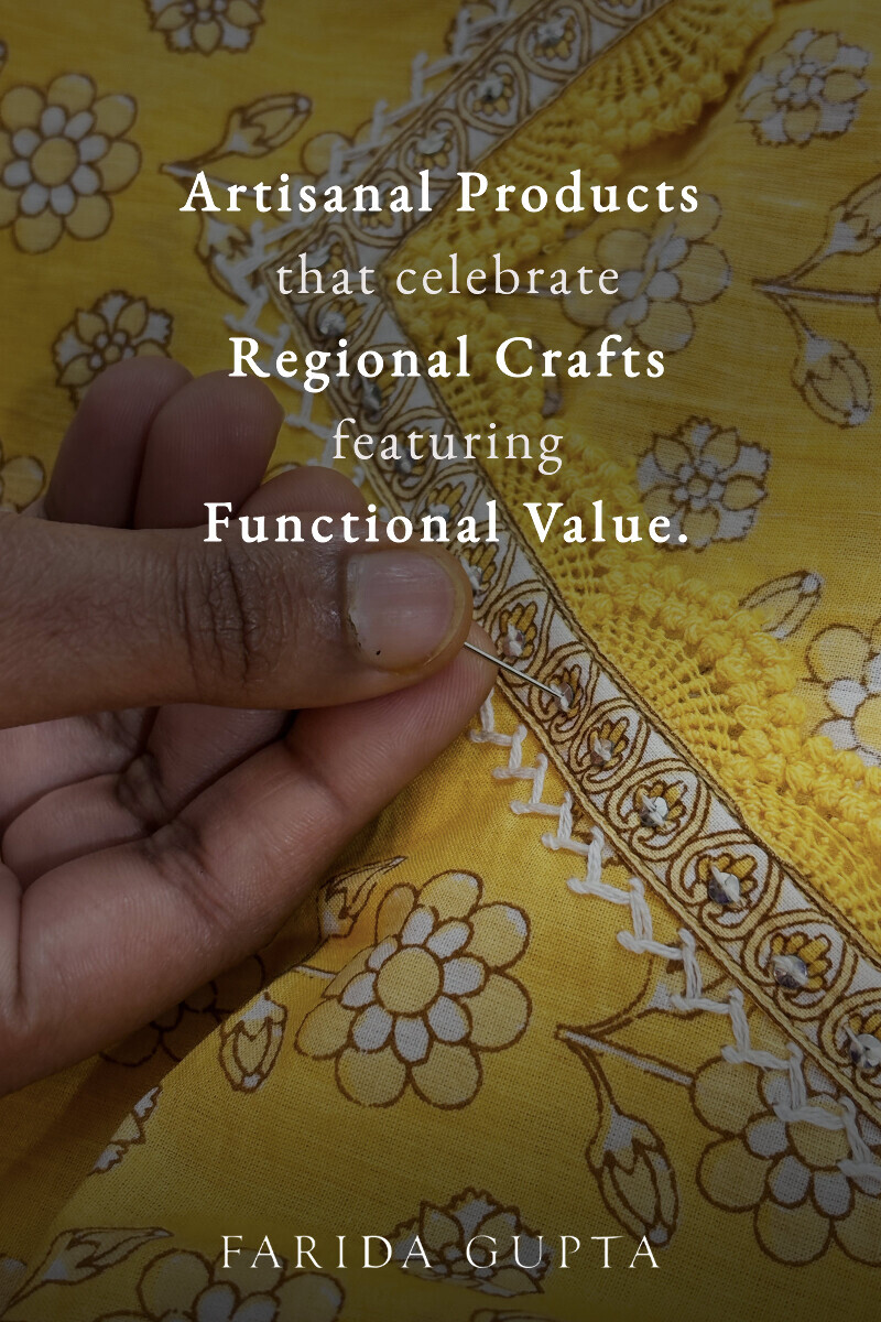 Yellow Hand Printed Straight Cotton Kurta