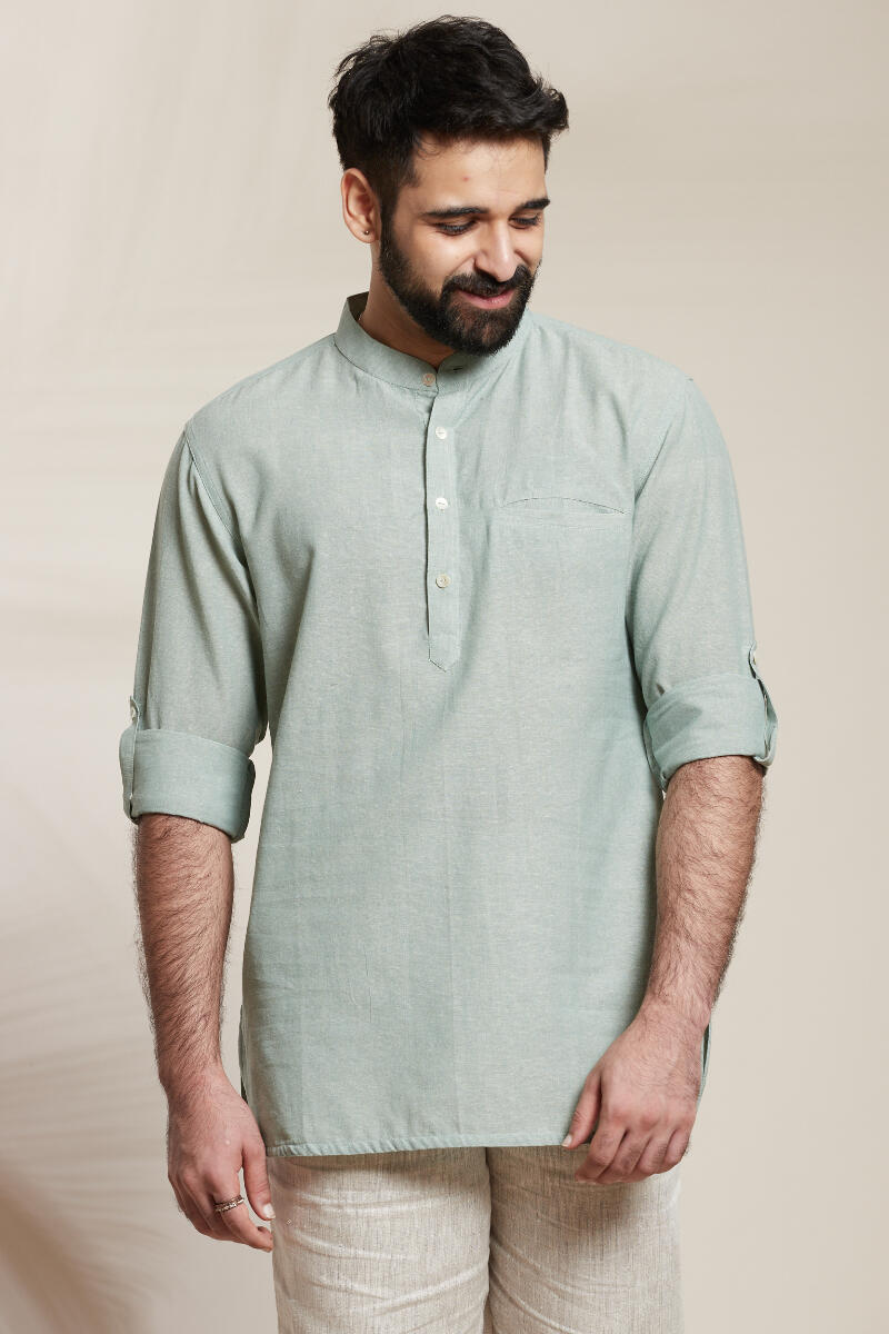 Green Handcrafted Cotton Shirt