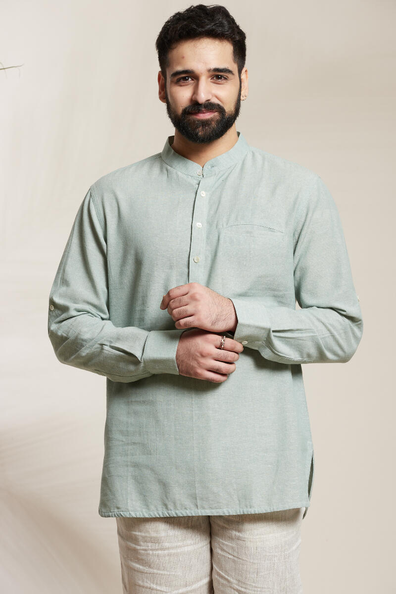 Green Handcrafted Cotton Shirt